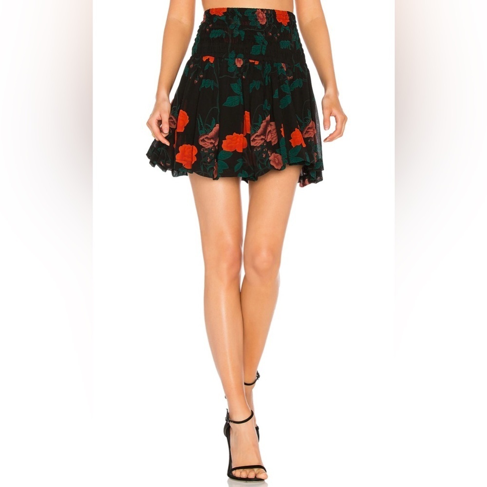 GANNI Newman Georgette Skirt in Black Viscose